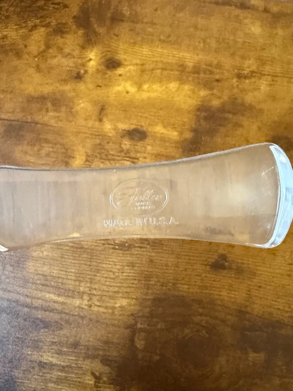Vintage FULLER LUCITE 7.5” Clear Nylon Bristle Brush RARE